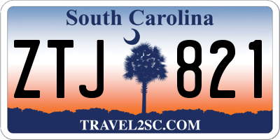 SC license plate ZTJ821