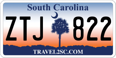 SC license plate ZTJ822