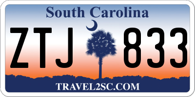 SC license plate ZTJ833