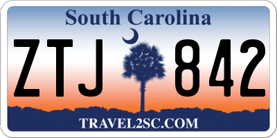 SC license plate ZTJ842