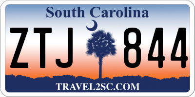 SC license plate ZTJ844