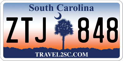 SC license plate ZTJ848