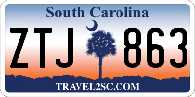 SC license plate ZTJ863