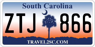 SC license plate ZTJ866