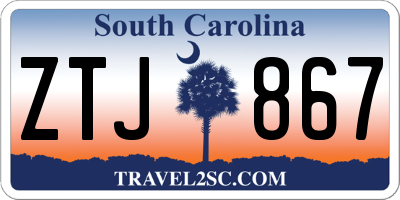 SC license plate ZTJ867