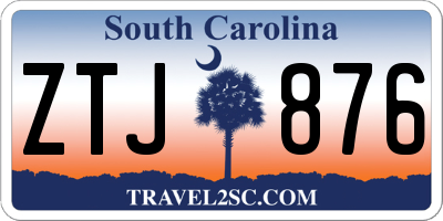SC license plate ZTJ876