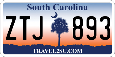 SC license plate ZTJ893