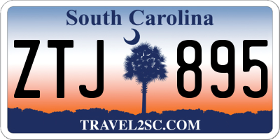 SC license plate ZTJ895