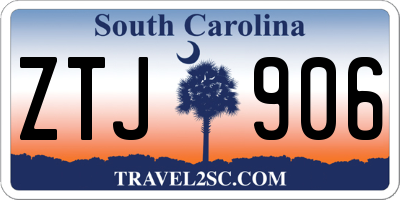 SC license plate ZTJ906