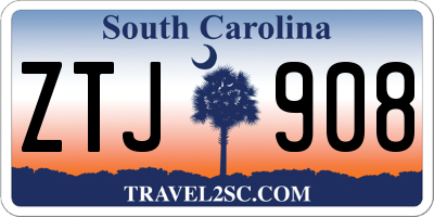 SC license plate ZTJ908