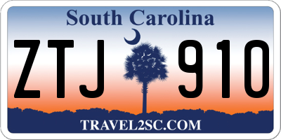 SC license plate ZTJ910