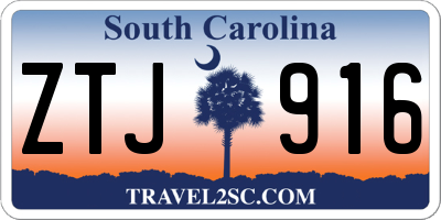 SC license plate ZTJ916