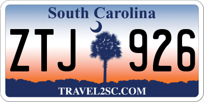 SC license plate ZTJ926