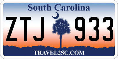 SC license plate ZTJ933