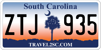 SC license plate ZTJ935