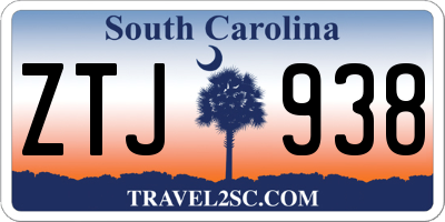 SC license plate ZTJ938