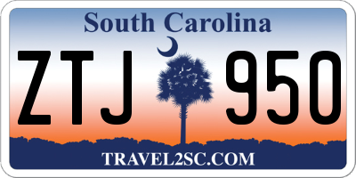 SC license plate ZTJ950