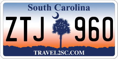 SC license plate ZTJ960