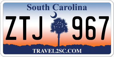 SC license plate ZTJ967