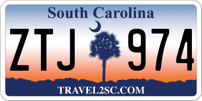 SC license plate ZTJ974