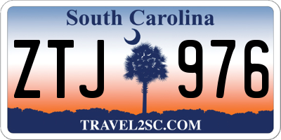 SC license plate ZTJ976