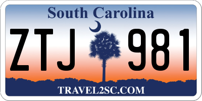 SC license plate ZTJ981