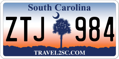 SC license plate ZTJ984