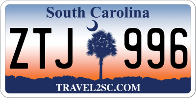 SC license plate ZTJ996