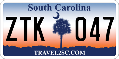 SC license plate ZTK047