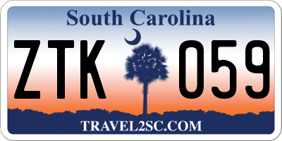 SC license plate ZTK059