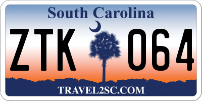 SC license plate ZTK064