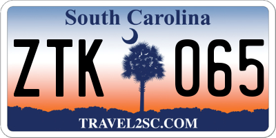 SC license plate ZTK065