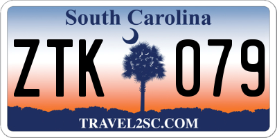 SC license plate ZTK079