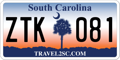 SC license plate ZTK081