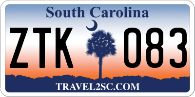 SC license plate ZTK083