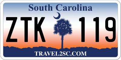 SC license plate ZTK119