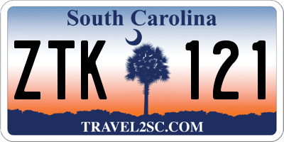 SC license plate ZTK121