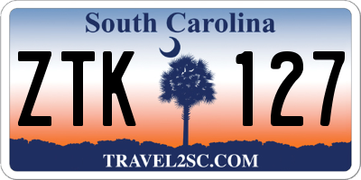 SC license plate ZTK127