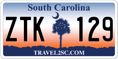 SC license plate ZTK129