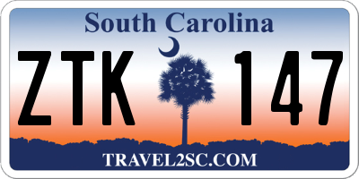 SC license plate ZTK147