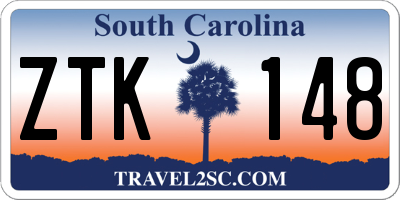 SC license plate ZTK148