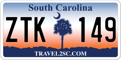 SC license plate ZTK149