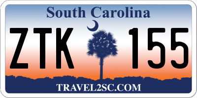 SC license plate ZTK155