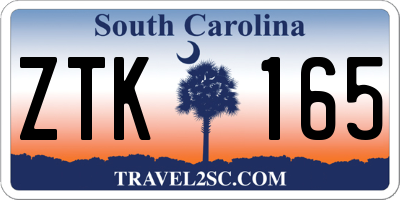 SC license plate ZTK165