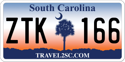 SC license plate ZTK166
