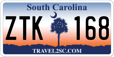 SC license plate ZTK168