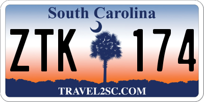 SC license plate ZTK174