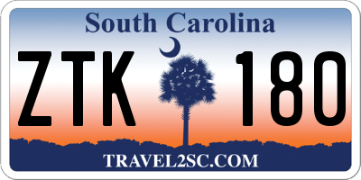 SC license plate ZTK180