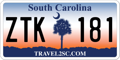 SC license plate ZTK181