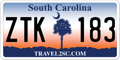 SC license plate ZTK183